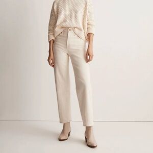 Madewell The Perfect Vintage Wide-Leg Jeans Cream Size 28 NEW NH687